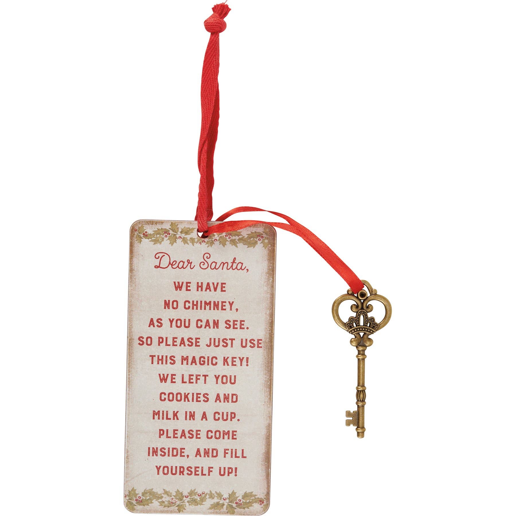 Primitives by Kathy - Wholesale Ornament - Santa's Magic Key Door Ornament1