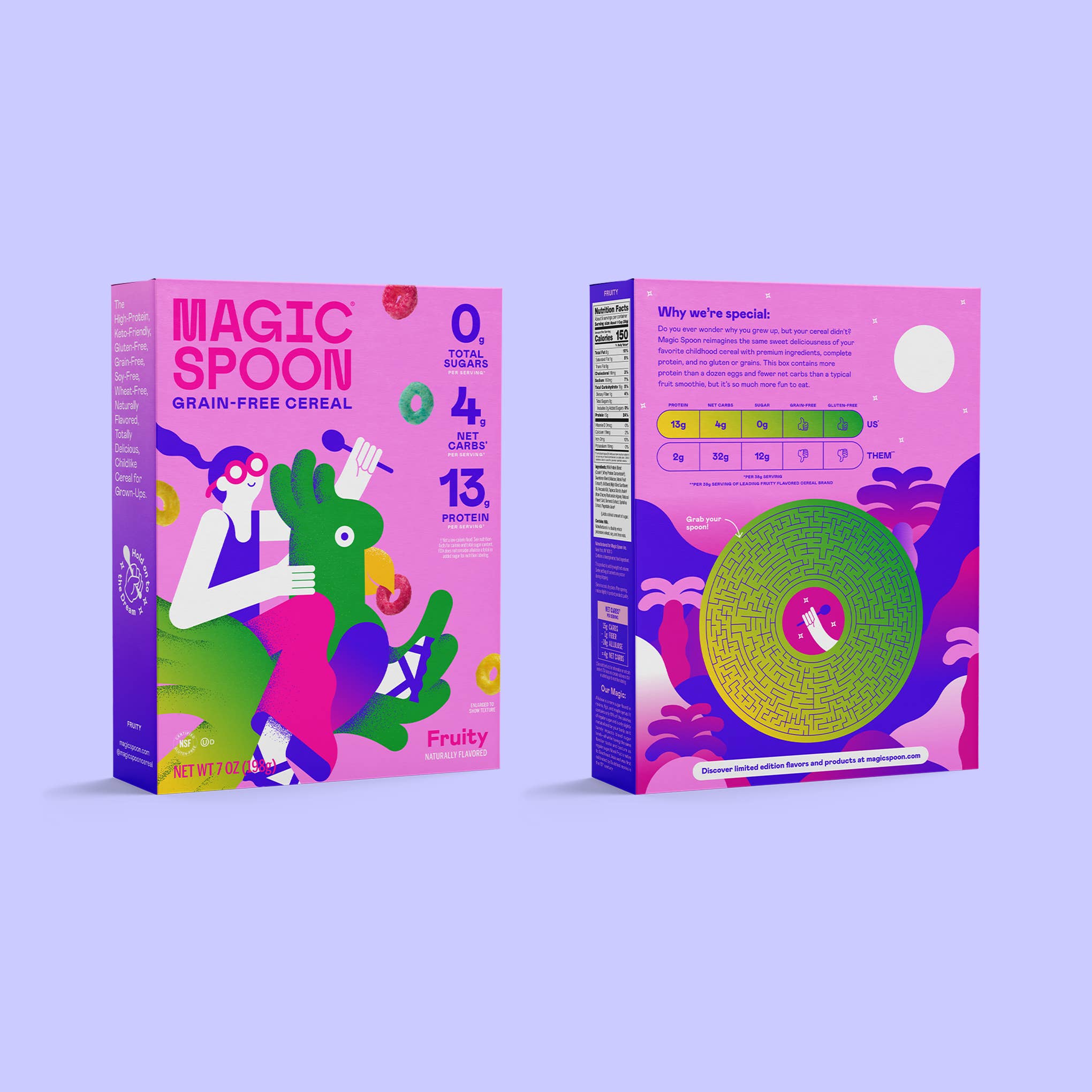 Magic Spoon - Wholesale Breakfast Cereal - Fruity, Cocoa, & Peanut Butter Cereal (24 boxes total)1