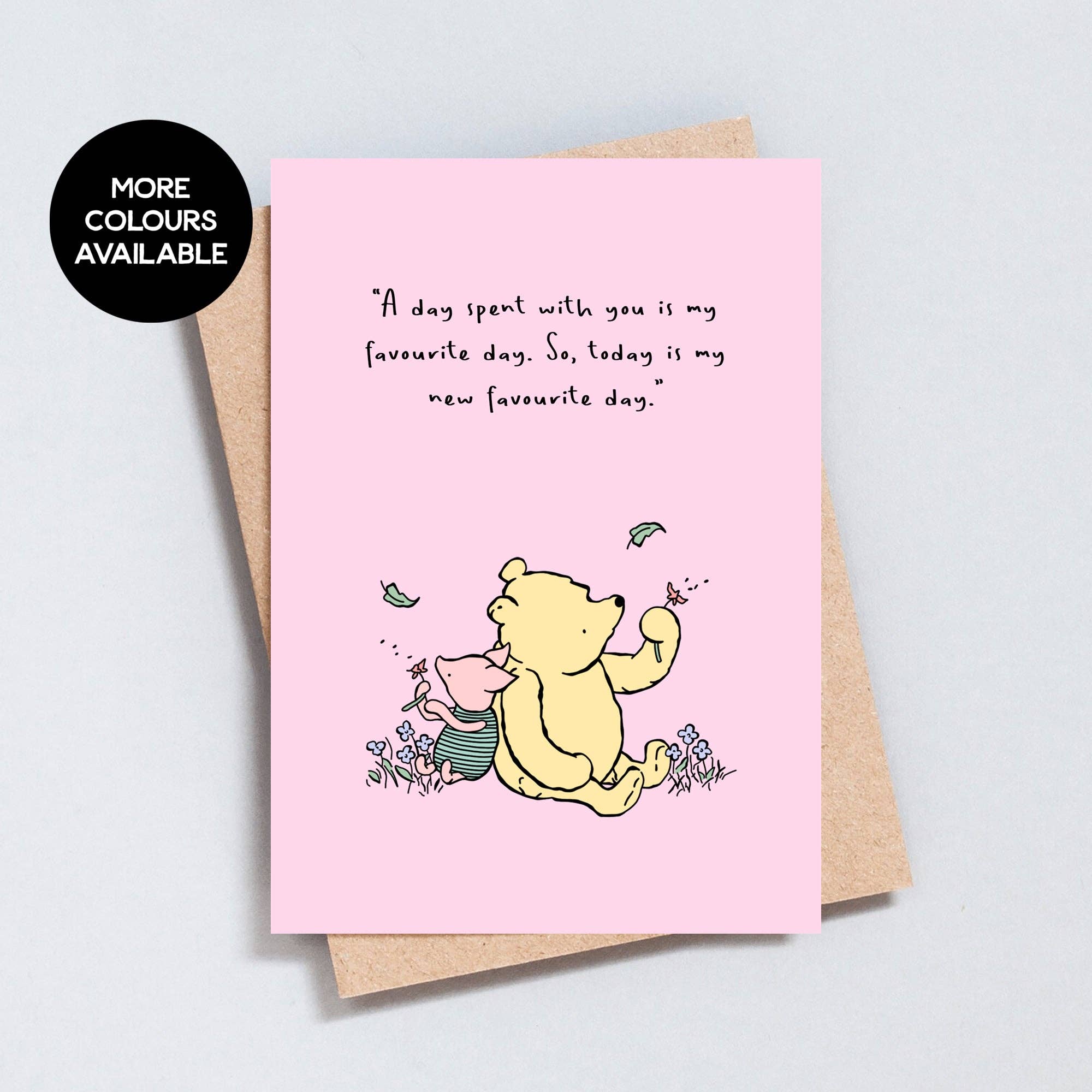 The Type Club – wholesale Love card – Bear Illustration Quote Card3