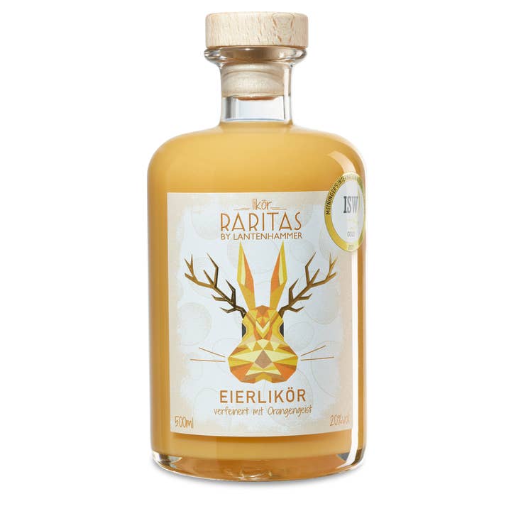 Raritas - Vendita all'ingrosso Liquore - Liquore all'uovo RARITAS 20% vol. con distillato d'arancia, senza lattosio