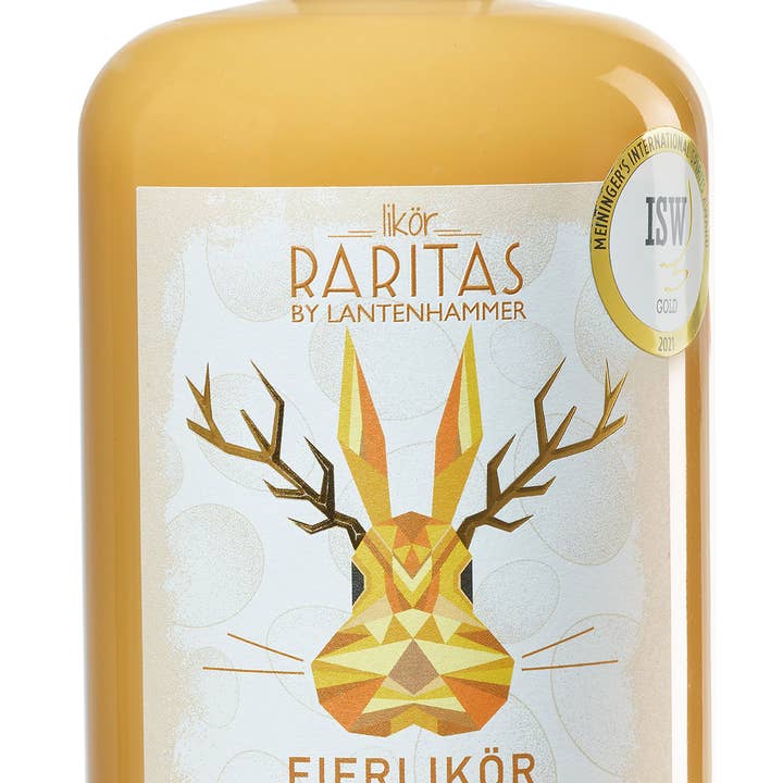 Raritas - Venta al por mayor Licor - RARITAS licor de huevo 20% vol. con aguardiente de naranja, SIN LACTOSA