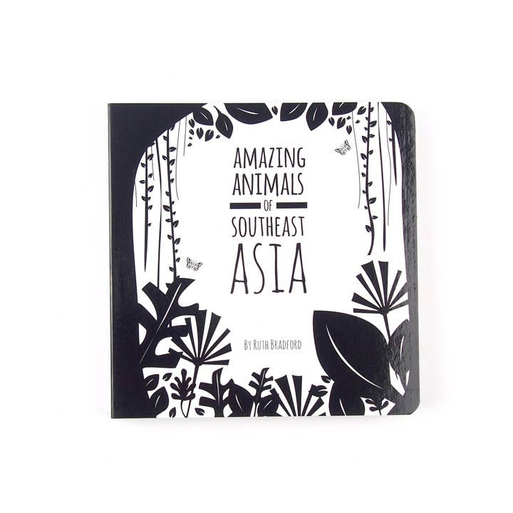 Baby Board Book - Animals from Southeast Asia for wholesale by The Little Black & White Book Project