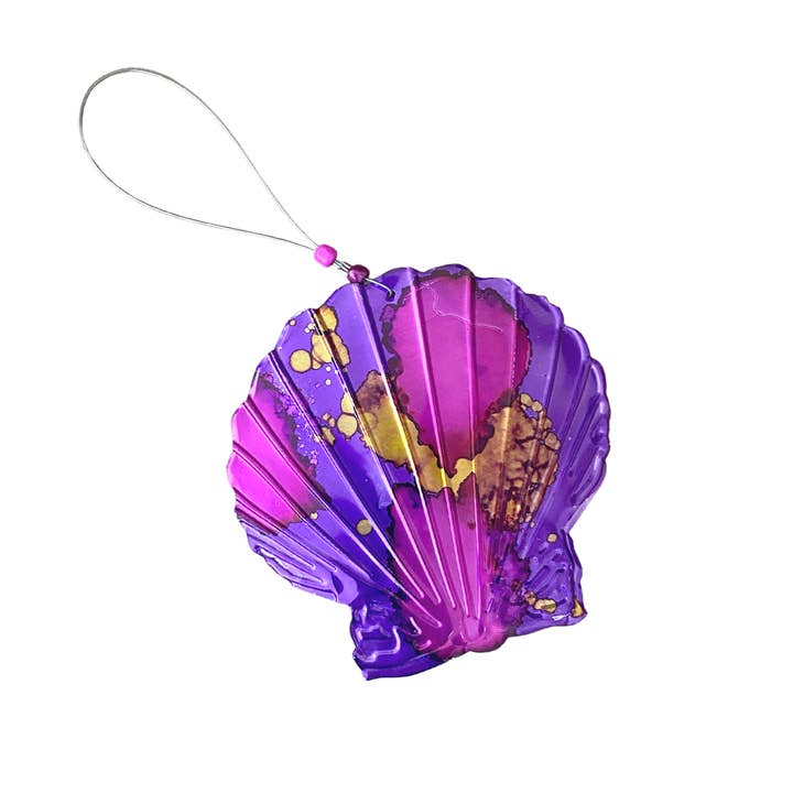 Seashell Ornament - Recycled Can for wholesale by Seatree Studio