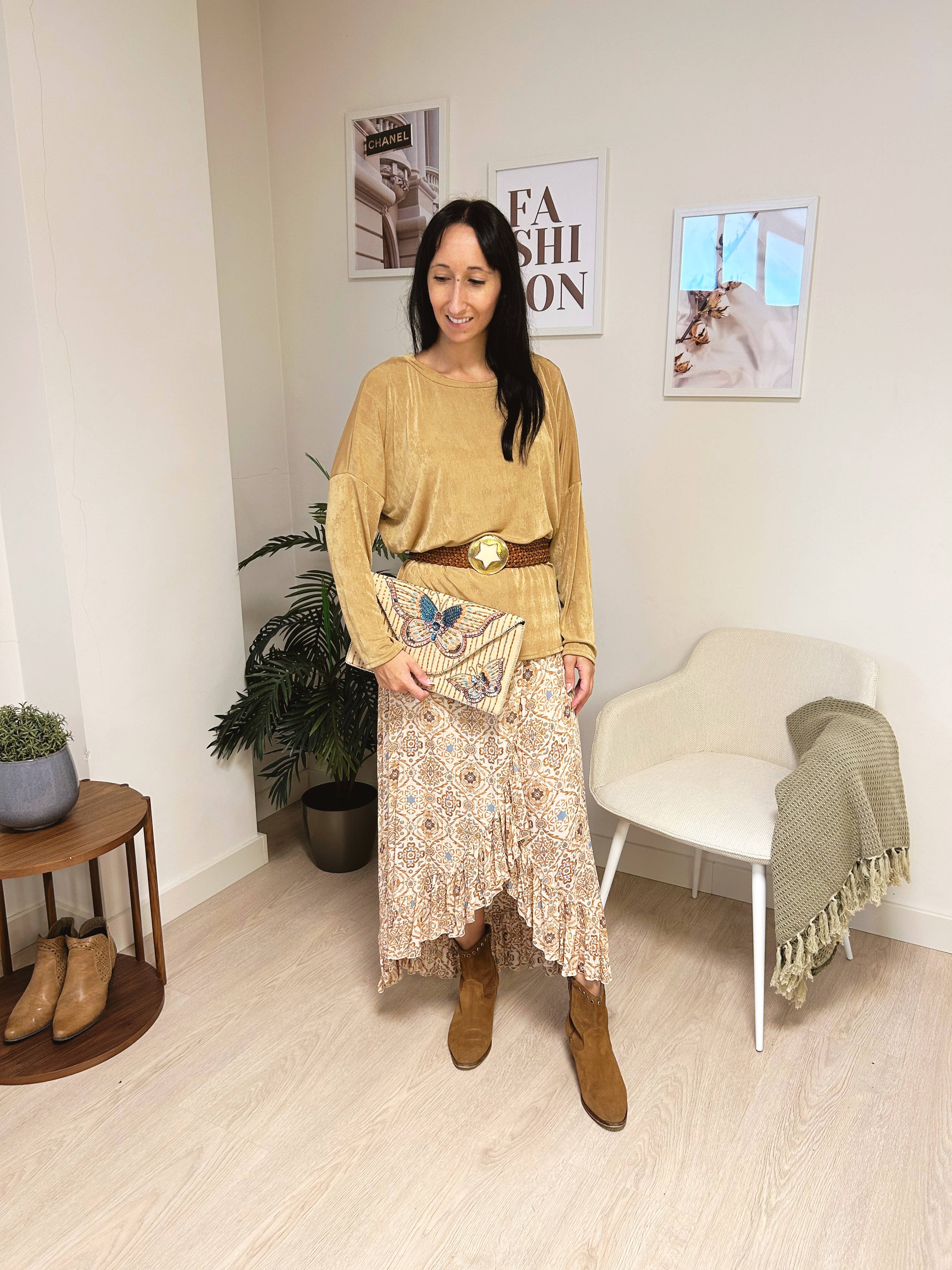 Lula Natura - Wholesale Dress - Women's - CARLOTA LONG BROWN DRESS6