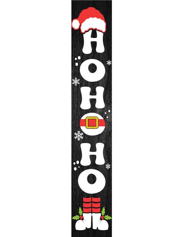 9th Letter Press - Wholesale Outdoor Sign - Ho Ho Ho Christmas Porch Leaner Welcome Sign3