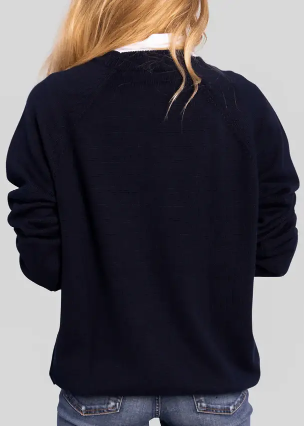 Navy WM Logo Sweater for wholesale on Faire3