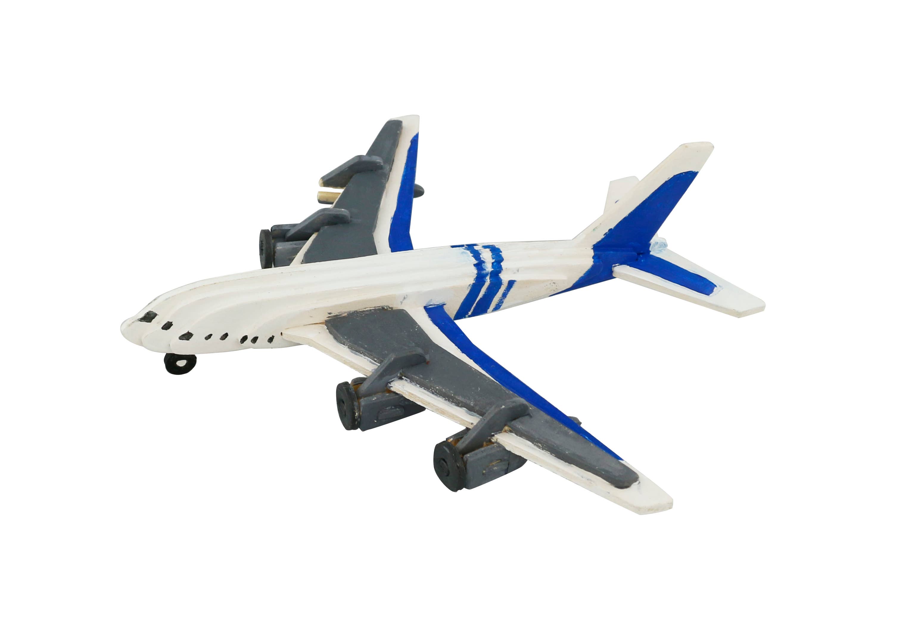 Hands Craft - Wholesale DIY Craft Kit - Kids - 3D Wooden Puzzle with Paint Kit: Civil Airplane2