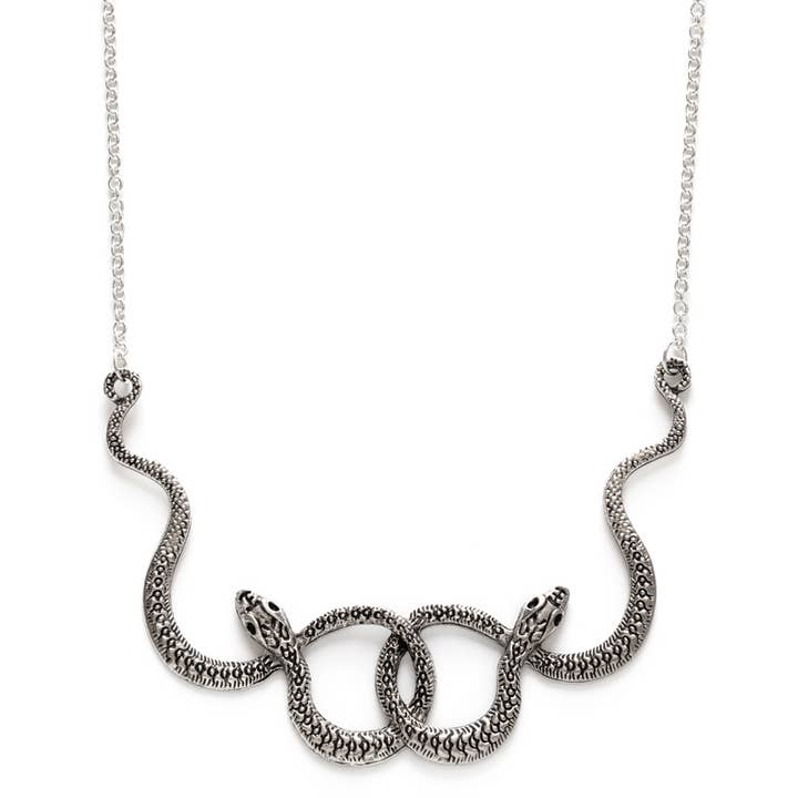 Ophidian Statement Necklace - Silver for wholesale by Mind's Eye Design