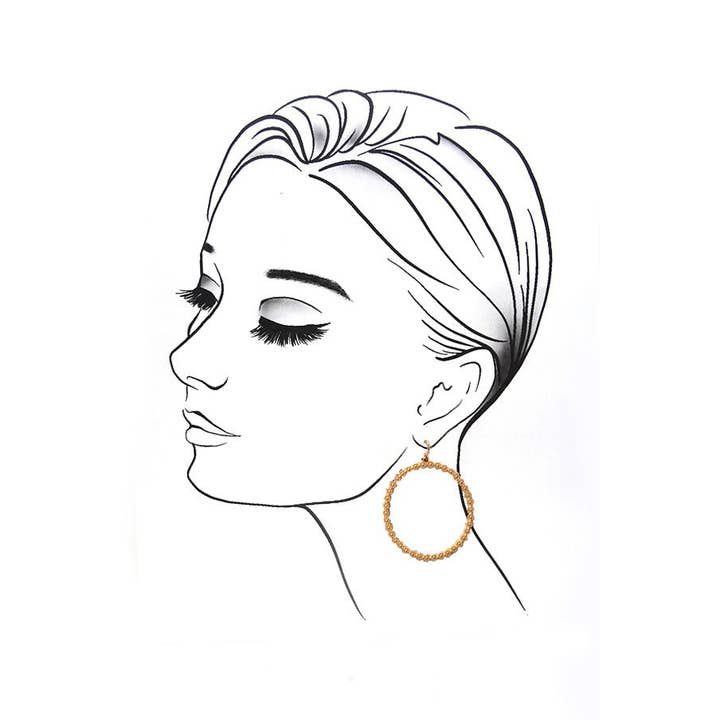 GOLD DANITY FLOWER CIRCLE HOOPS | 31E22266 für den Großhandel auf Faire3