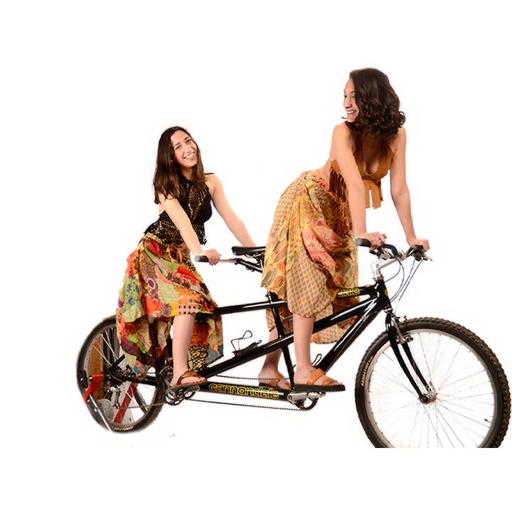 Gypsy Rose - Vente Jupe – femme - Jupe Festy style patchwork avec boucles de doigt3