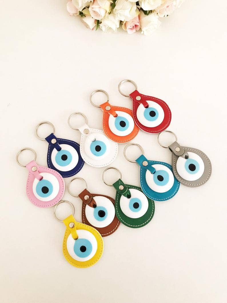 Evileyefavor - Vente Porte-clés – femme - Porte-clés élégant œil protecteur en cuir1