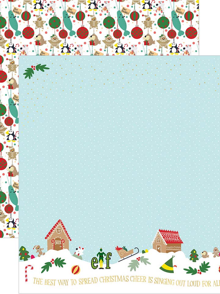Scrapbook Paper - Elf - Spread Christmas Cheer for wholesale by Paper House Productions
