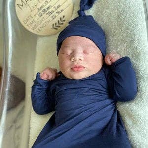 Rocket Bug - Wholesale Babygown Set - Baby - Silky Knotted Baby Gown with Knotted Hat - Infant Sleeper15