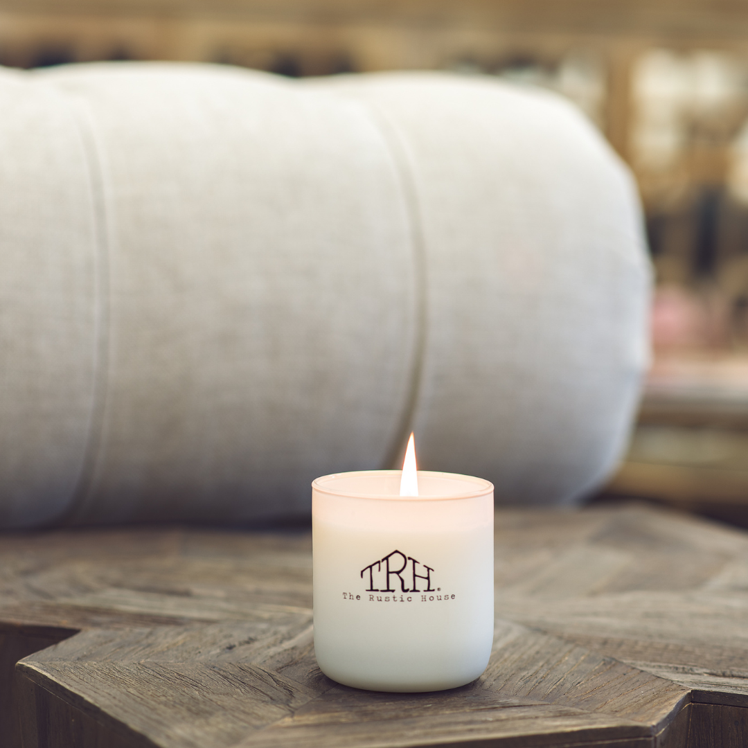 The Rustic House - Wholesale Jar/Filled Candle - Teakwood | White Soy Candle + Gift Box | 8oz.2