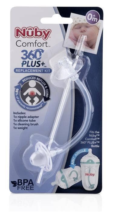 Nuby - Wholesale Feeding Set - Baby - Comfort 360 Plus Bottle Straw Replacement Kit0