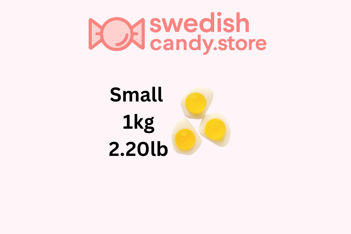 Swedish Candy.Store - Swedish Candy – Gomas por atacado – Mini Ovos Estrelados Gomas 1kg/2.20lbs0