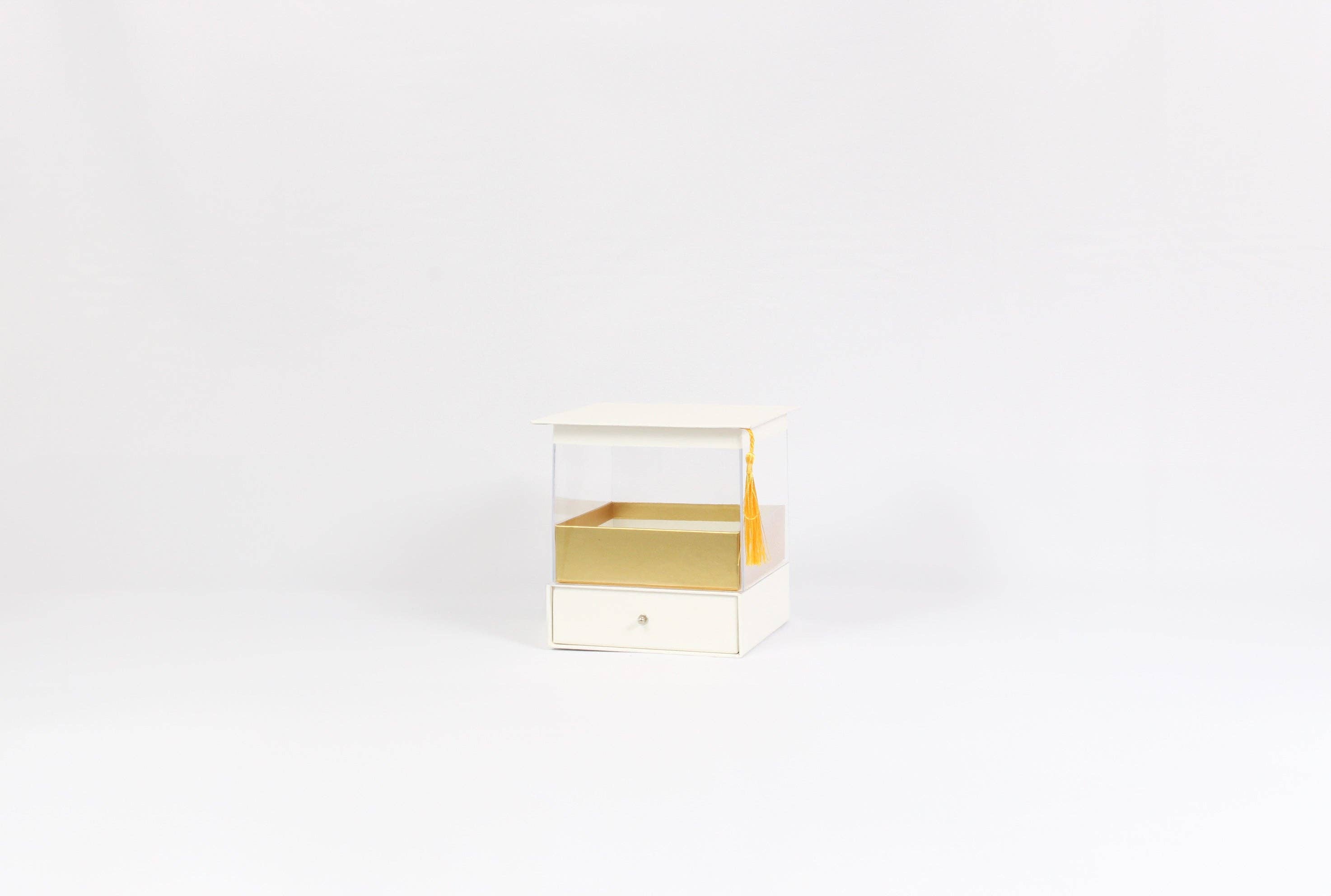 Elegant Design Supply – Caixa de presente por atacado – Caixa de Presente de Flores em Cubo de Acrílico para Graduação com gaveta4