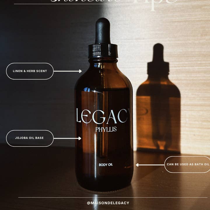 Phyllis Body Oil for wholesale by Maison De Legacy