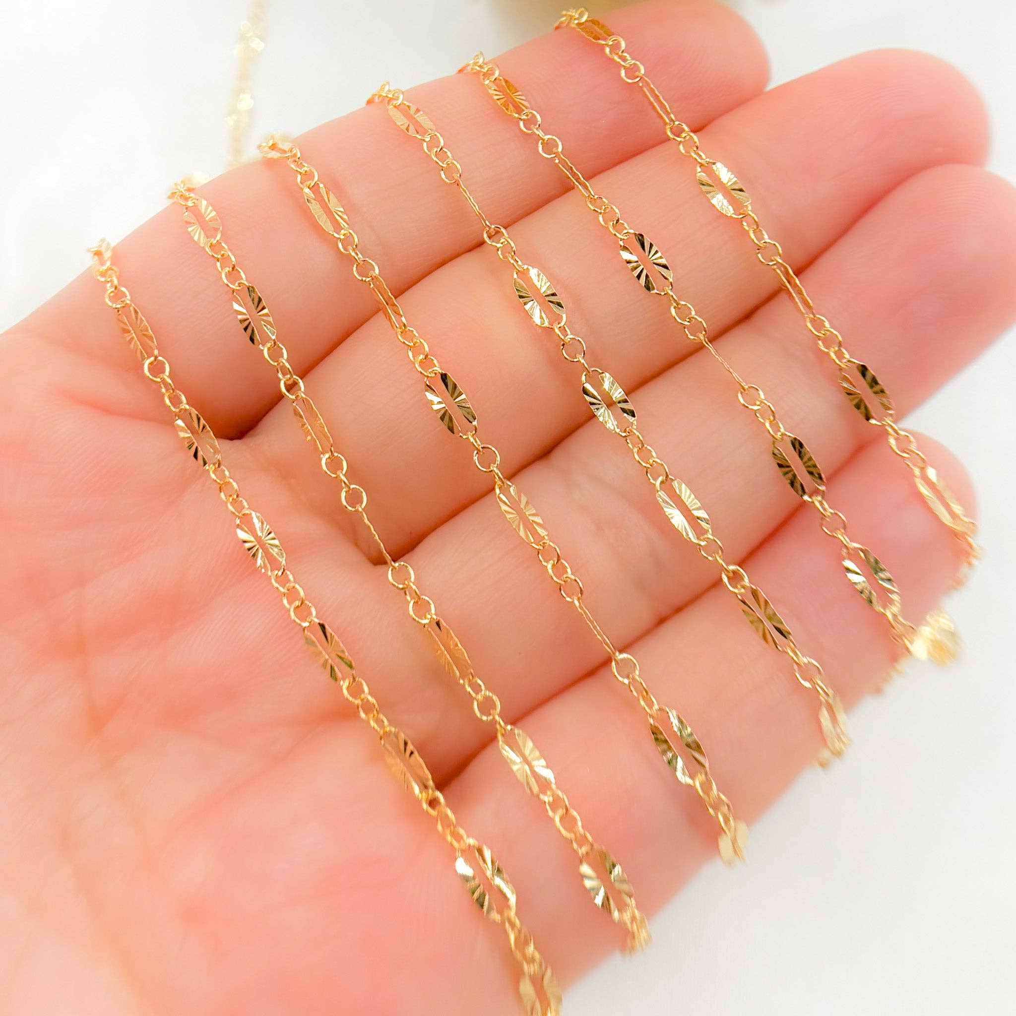 Tresor Jewelry Inc. - Wholesale Link & Chain Necklace - 163SBSFGF. 14K Gold Filled Diamond Cut Marina Link Chain1