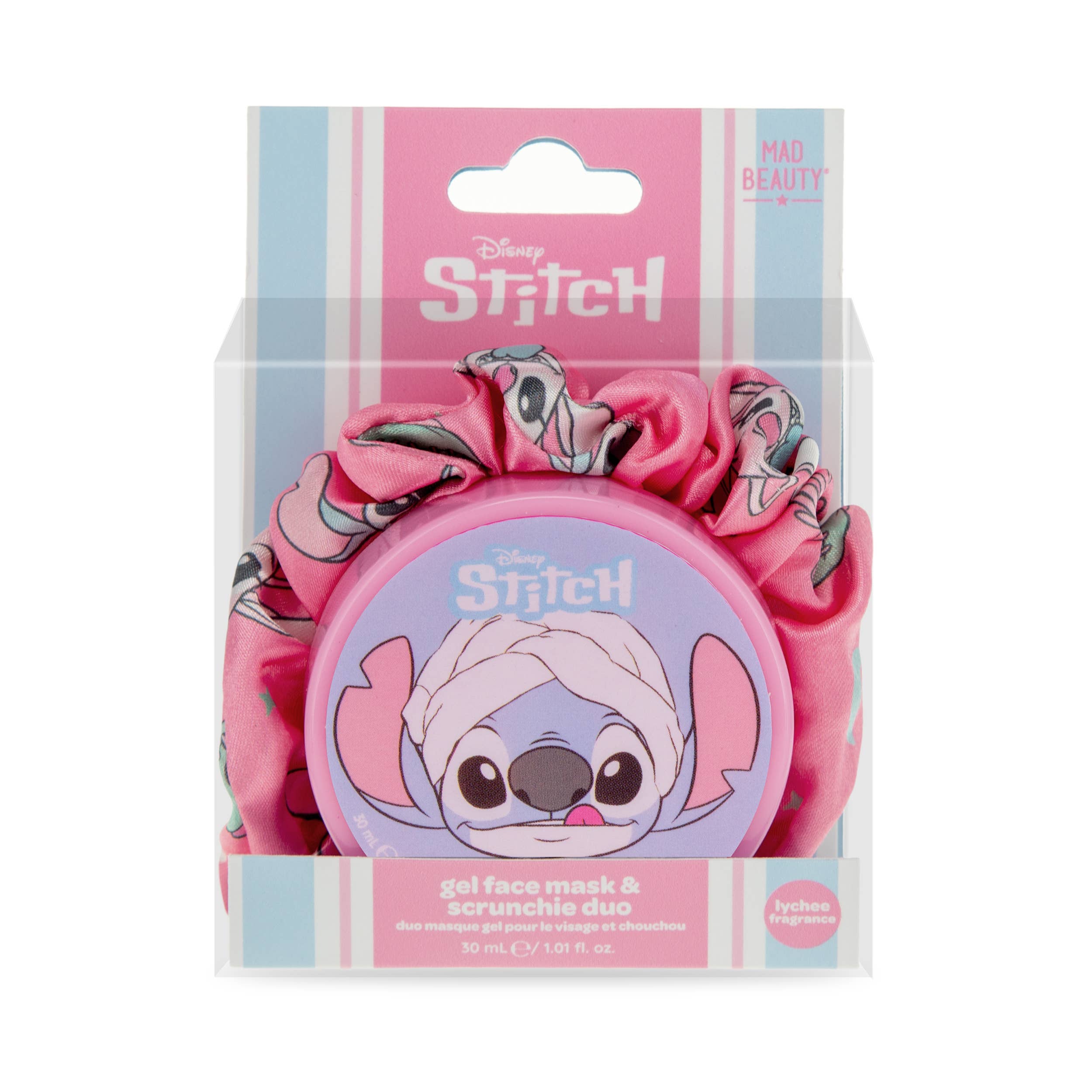 Mad Beauty – wholesale Hair Mask – Mad Beauty Disney Stitch Pamper Gel Mask & Scrunchie Duo1