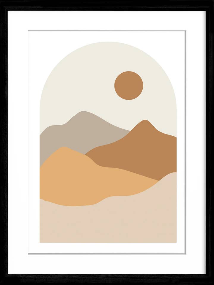 Impression artistique abstraite sur la montagne pour la vente par Oh So Connie