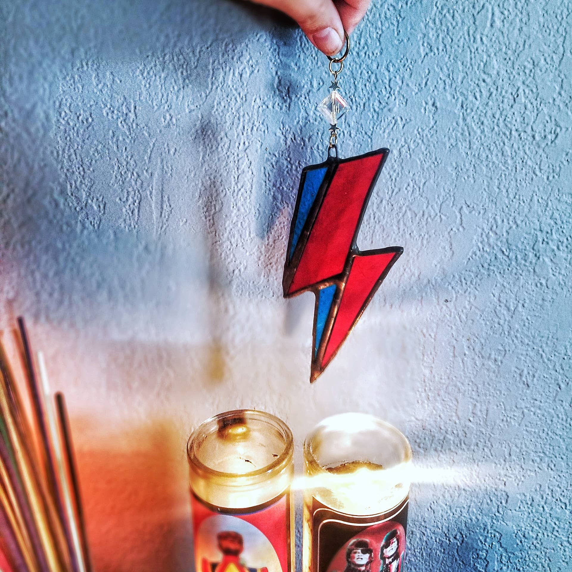 Lost & Found Design - Vendita all'ingrosso Acchiappasole - Suncatcher fulmine in vetro colorato3