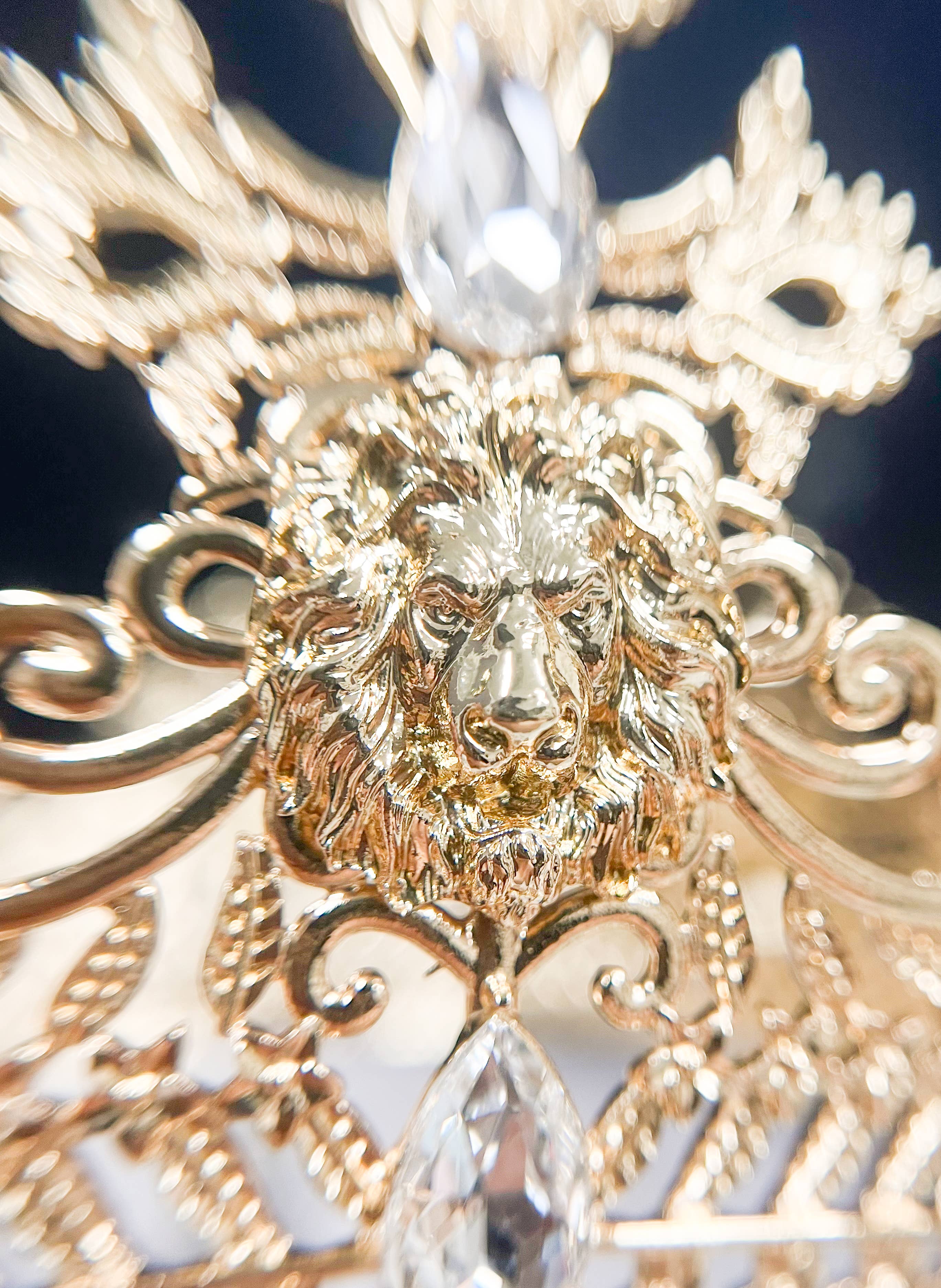 Happy Dream Gifts - Wholesale Party Hat/Crown - Gold King Lion Crown, Prince Diadem, Clear Crystal Crown2