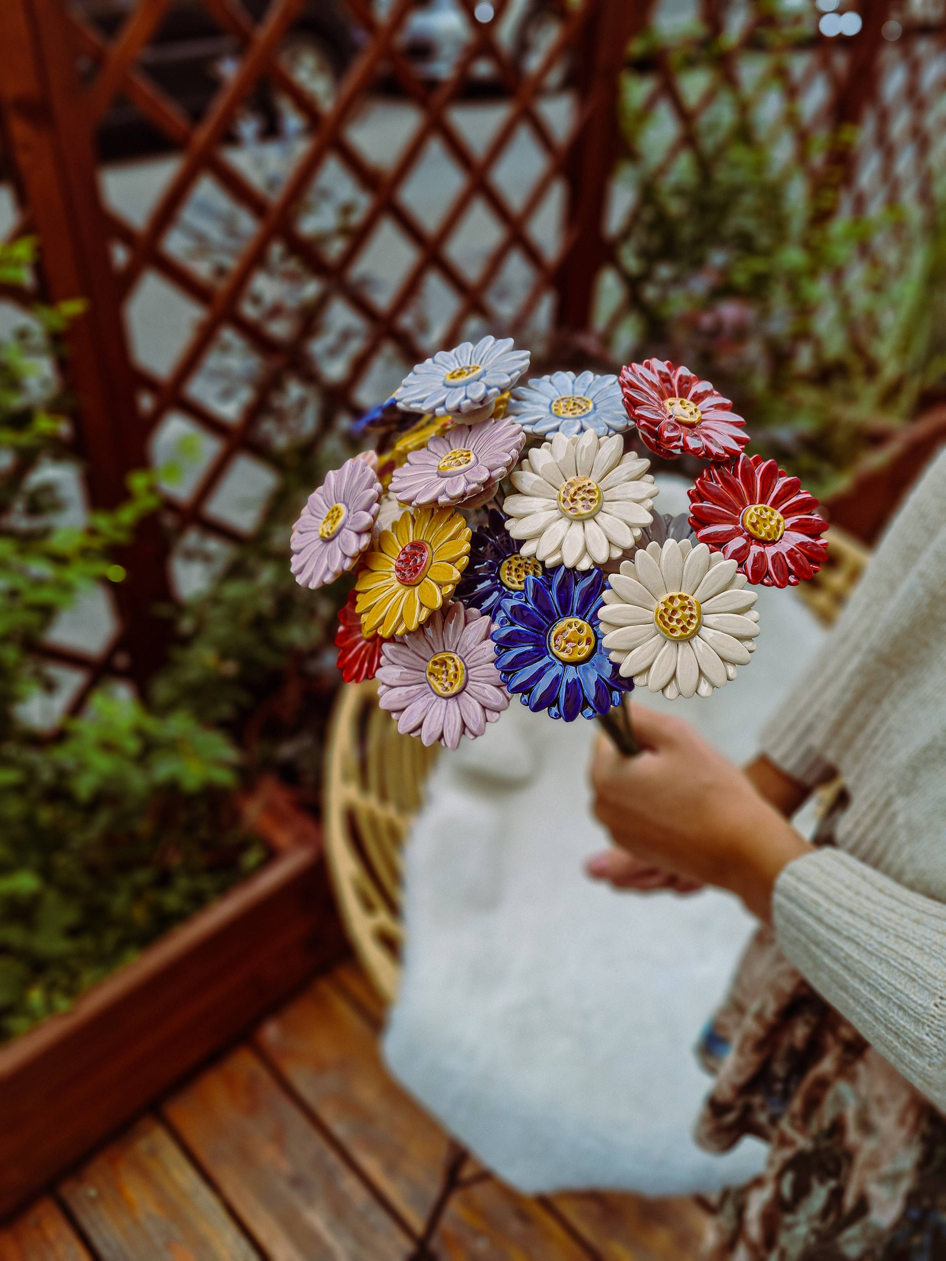 NaturoTheke – wholesale Artificial flowers – Gerbera diameter approx. 5 cm | 39 cm stem39