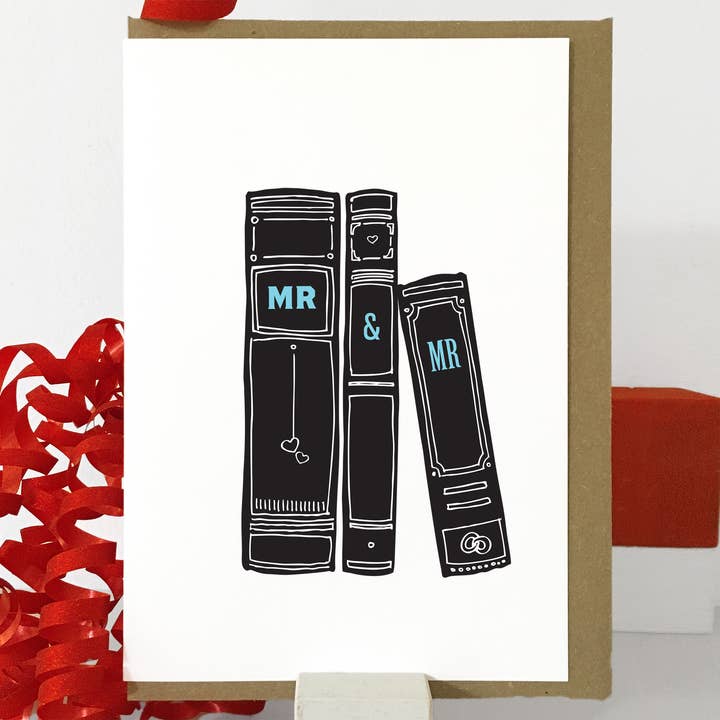 Carte de mariage Monsieur et Monsieur | Partenariat civil | Mariage gay pour la vente par Purpose & Worth etc