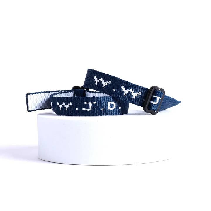 Bracelet Woven WWJD Delta Blue - Pack of 25 for wholesale by Swanson Christian Products