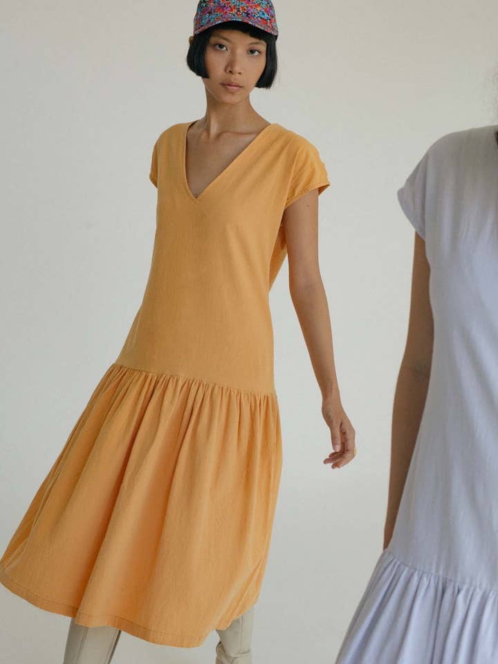 Vestido de cintura caída Lizzie - Tan por atacado de State of Georgia