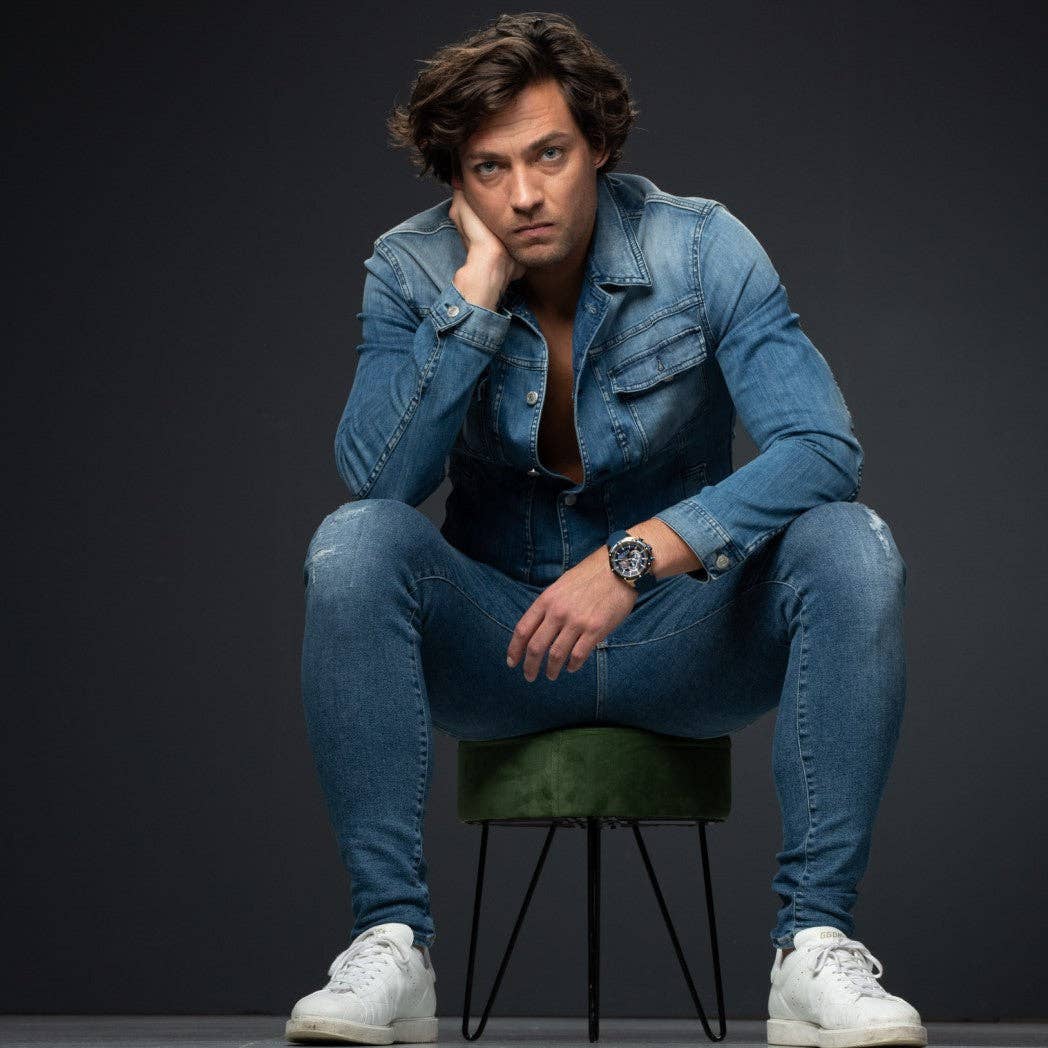 VNDX Amsterdam - Wholesale Wrist Watch - Men's - Young Rebel Big Brother Rose Gold Blue5