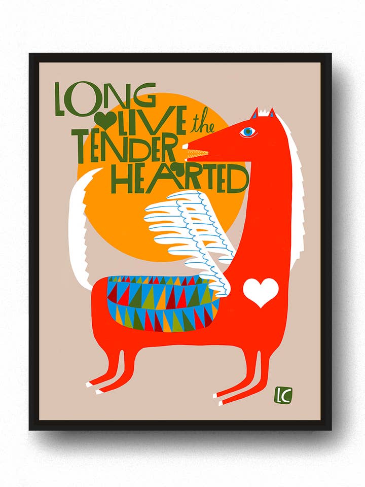 Long Live the Tenderhearted - Art Print for wholesale by Lisa Congdon Art & Illustration