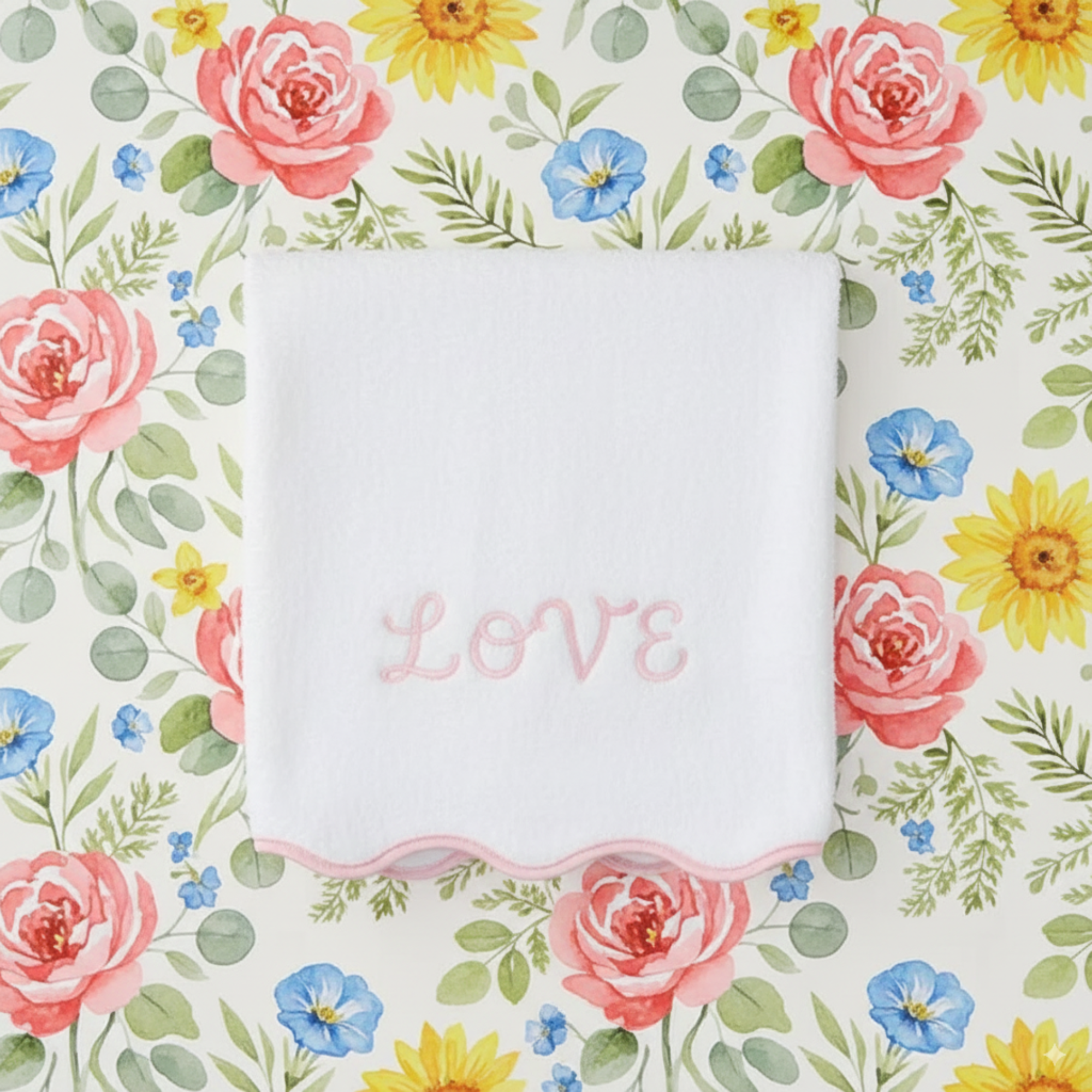 Lotus Linen – wholesale Badrumsmatta – Lyxig badrumsmatta i bomull med kammusselkanter125