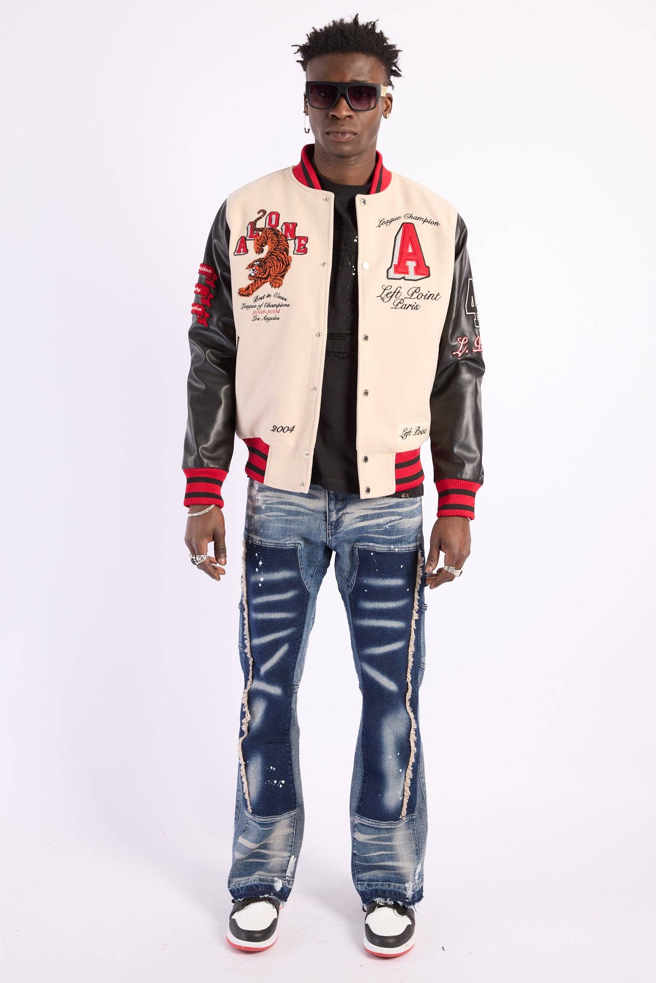 LEFT POINT – Casaco de equipa universitária/basebol - Homem por atacado – CASACOS UNIVERSITÁRIOS TIGRE5