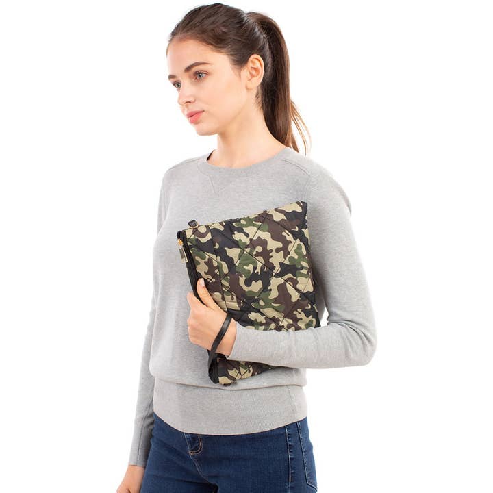 Hana - Wholesale Crossbody Bag - Women's - Camouflage Pattern Padded Mini Crossbody Bag