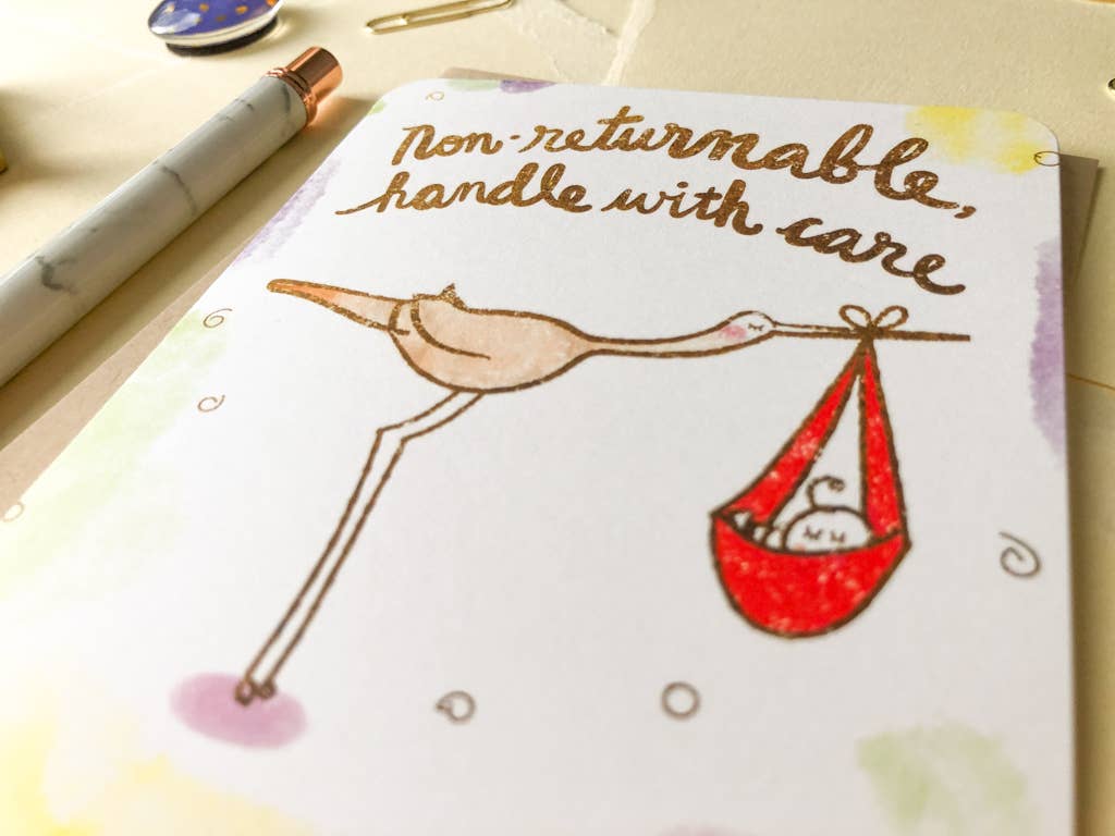 Paper Loop | Hand-Painted Greeting Cards - Wholesale Baby Card - Non Returnable New Baby Card3