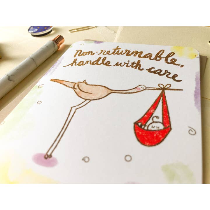 Paper Loop | Hand-Painted Greeting Cards - Wholesale Baby Card - Non Returnable New Baby Card3