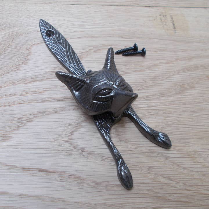 Fox Head Door Knocker Antique Iron for wholesale by IronmongeryWorld