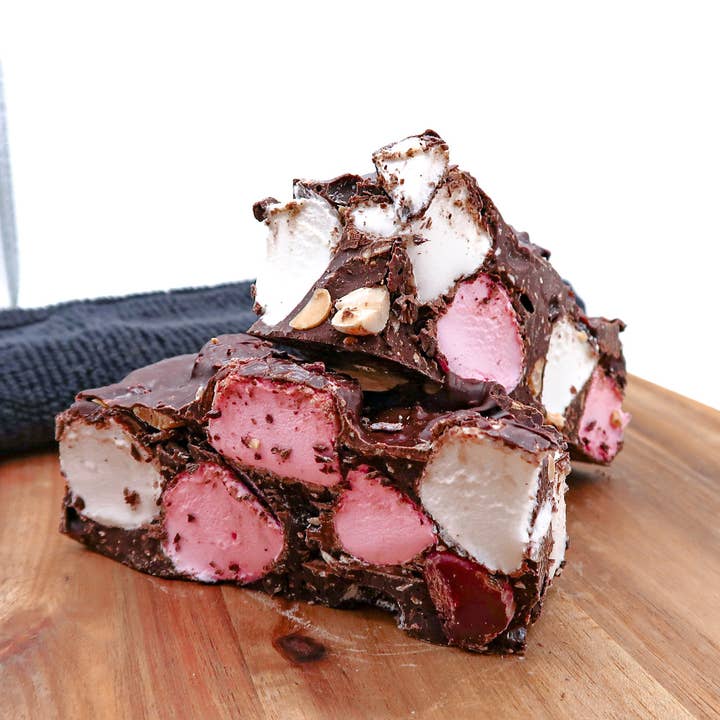 Dark Chocolate Rocky Road for wholesale by Chocolate on The Rocks