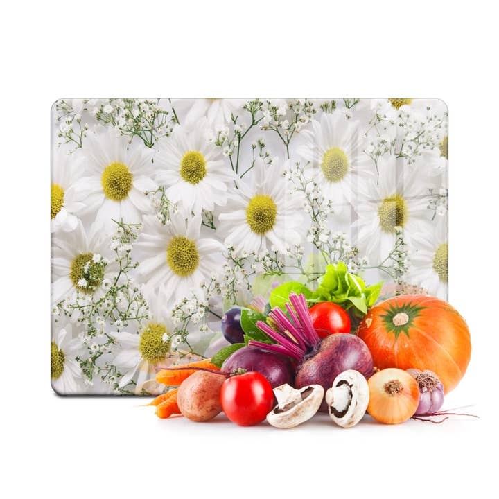 Galerie Vivante - Wholesale Cutting Board - Tempered Glass Cutting Board - Daisies