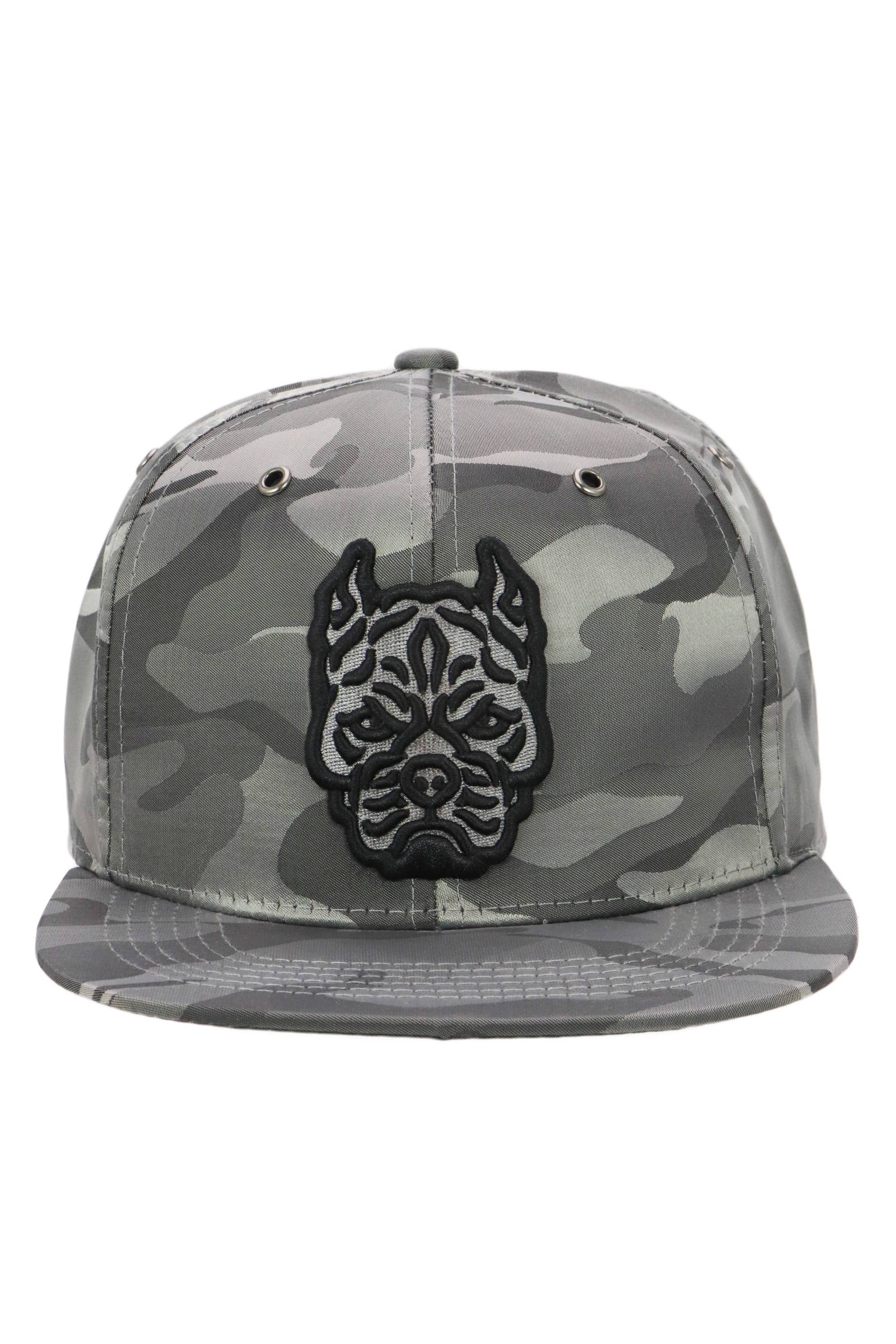 Cap Zone - Wholesale Flat Brim Cap - Unisex - Pitbull Dog Nylon Camo Flat Bill Snapback4