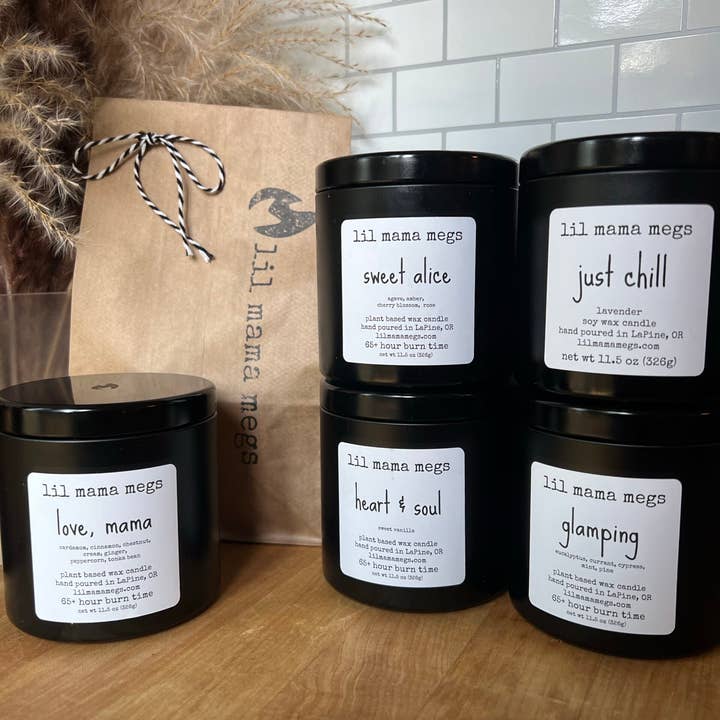 Bougie en étain à double mèche de 11,5 oz pour la vente par Lil Mama Megs