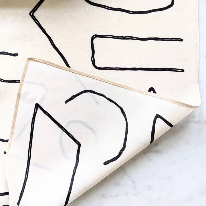 Madeleine Sywulak US - Wholesale Scarf - Women's - 100% Silk Scarf - Ecru & Black3