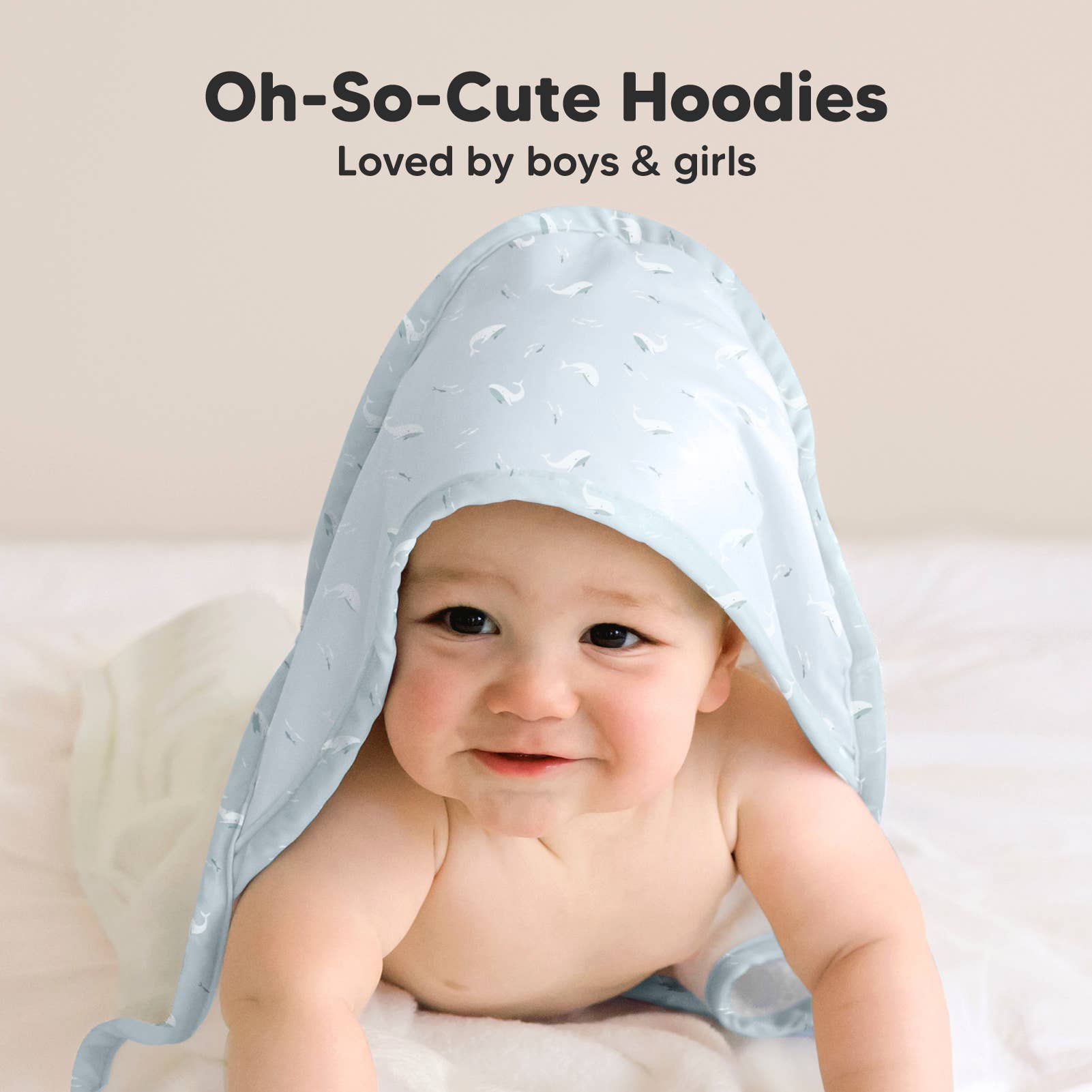 Blue Whale KeaBabies Luxe Baby Hooded Towel for wholesale on Faire6