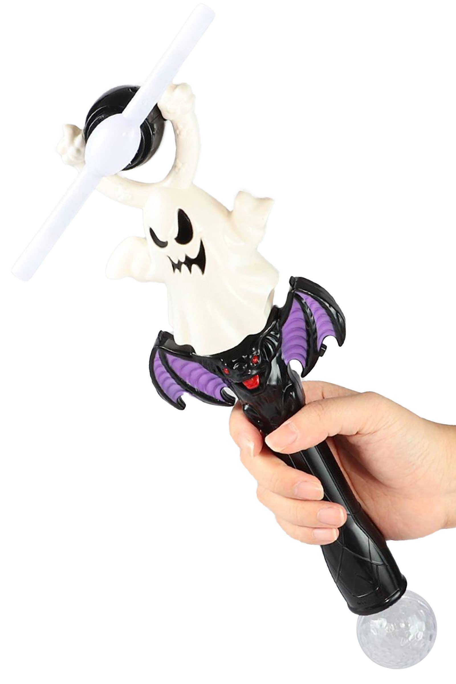 ASSORTI Halloween LED Draaiende Pompoen, Geest en Schedel Lichtstok voor groothandel op Faire2