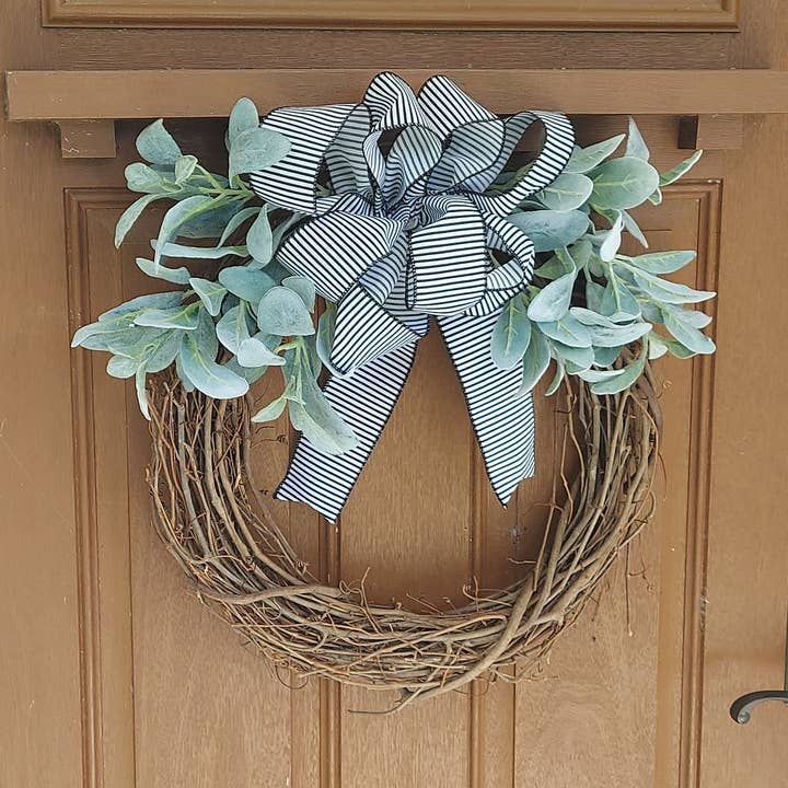 An Array of Wreaths, LLC - Wholesale Wreath - Everyday Lambs Ear Grapevine Wreath0