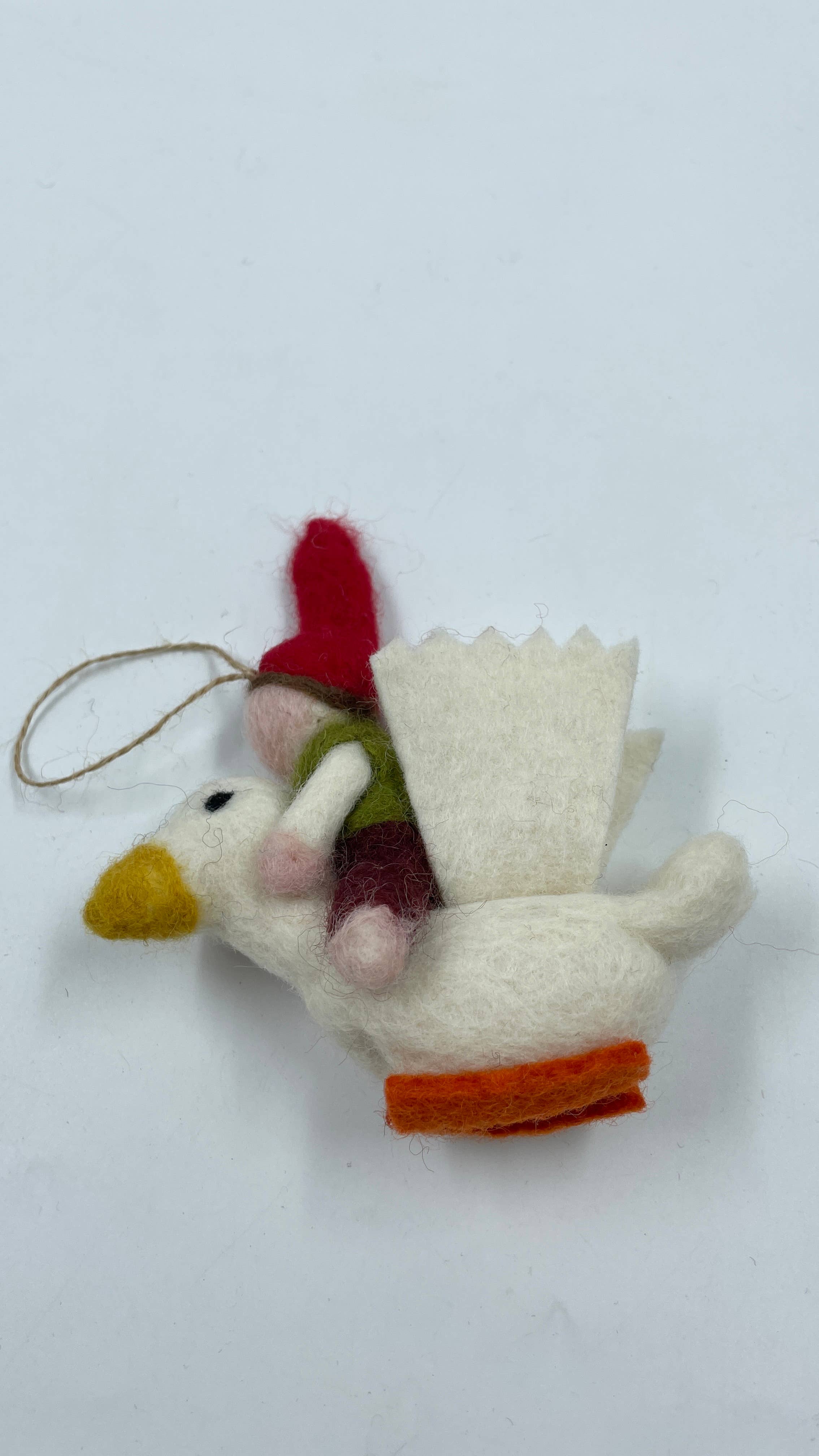 Funky Yak Ltd - Wholesale Ornament - Handmade Felt Christmas Little Elf w DeerOrnament/Decoration1