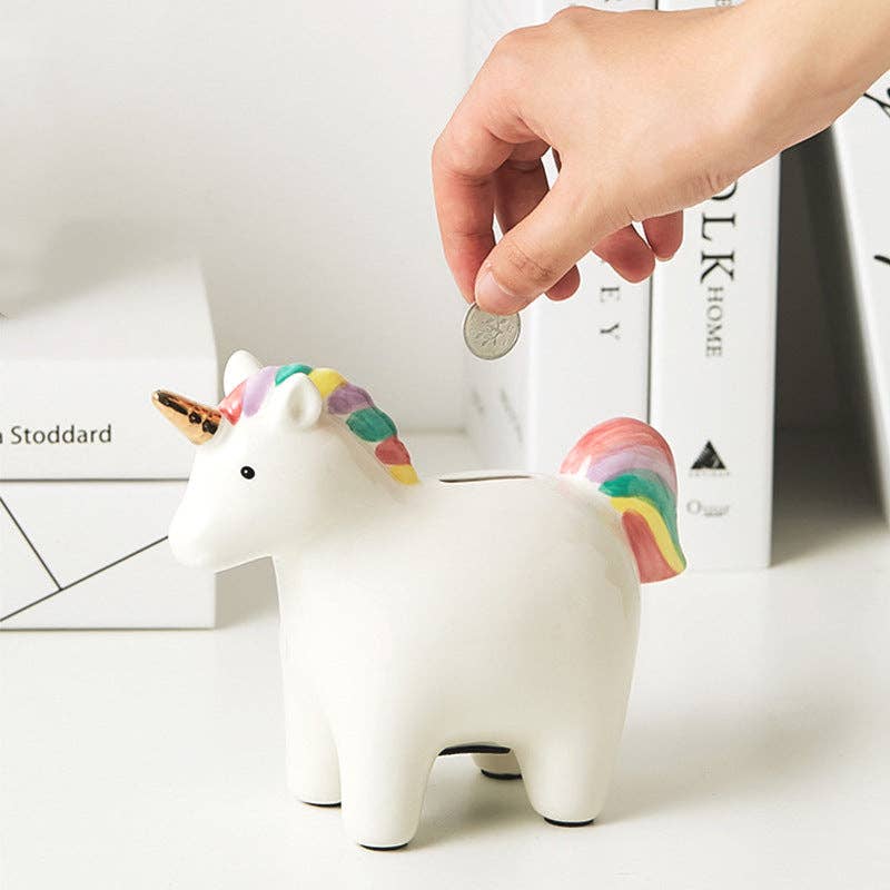 Creative Gifts International Inc. - Wholesale Money/Piggy Bank - Kids & Baby - Rainbow Unicorn Piggy Bank6