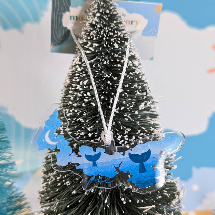 Prince Edward Island Christmas Tree Ornament, Maritime PEI for wholesale by Paper Pattern Silk